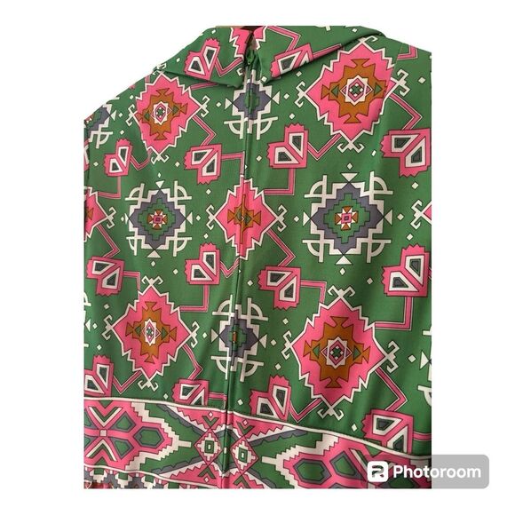 Vintage Yves Jennette Geometric Polyester Dress- Excellent Condition - Picture 8 of 8